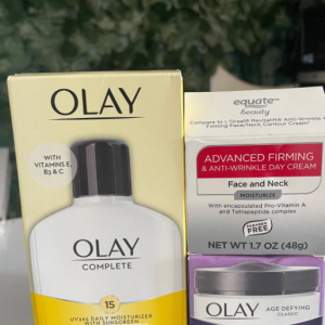Olay and Equate Moisturizers and Sunscreens